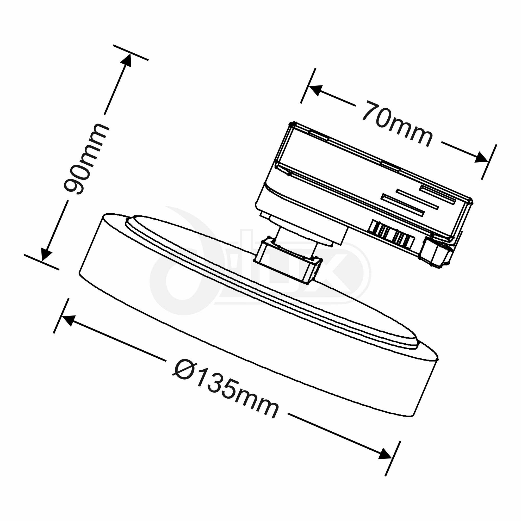 Adis Tracks Luminaires Dlux Track Fitting 16-29W